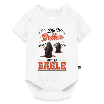 Life is better with an Eagle Golden Eagle Eagle - Baby Premium short-sleeve bodysuit - white - Front