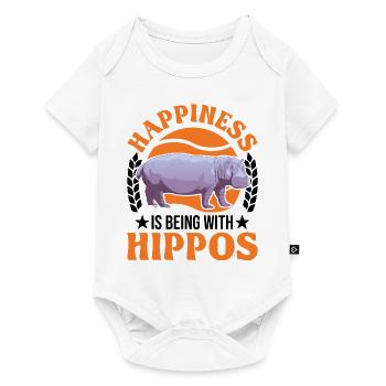 Hippo Lucky Hippo Hippo - Body à manches courtes Premium Bébé - blanc - Devant