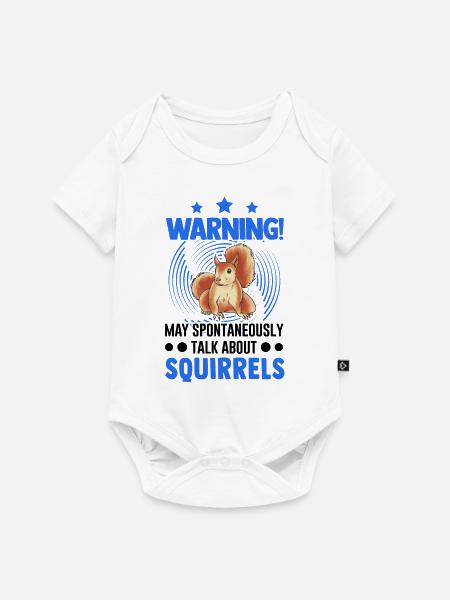 Warnung Eichhörnchen Grauhörnchen - Baby Premium Kurzarmbody - Weiß