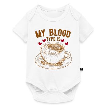Kaffee Junkie - Baby Premium Kurzarmbody - Weiß - Vorne