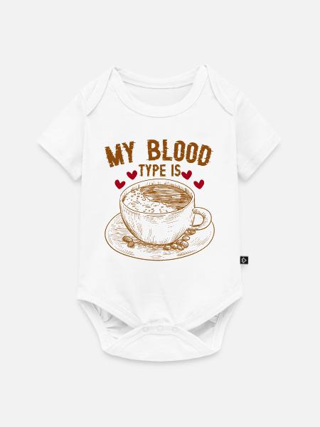 Kaffee Junkie - Baby Premium Kurzarmbody - Weiß