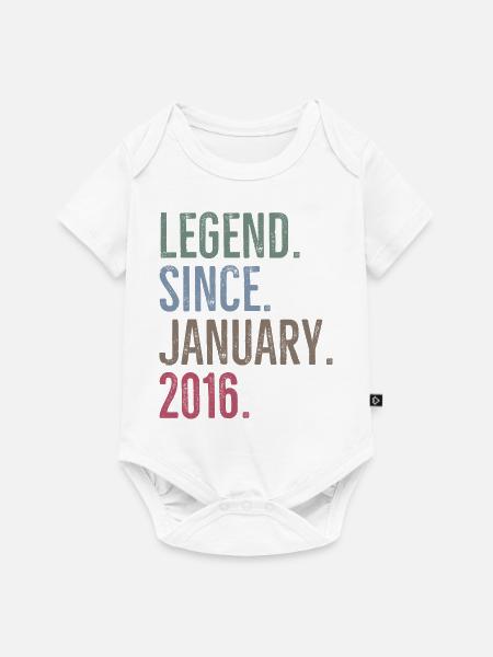 Legende seit Januar 2016 - Baby Premium Kurzarmbody - Weiß