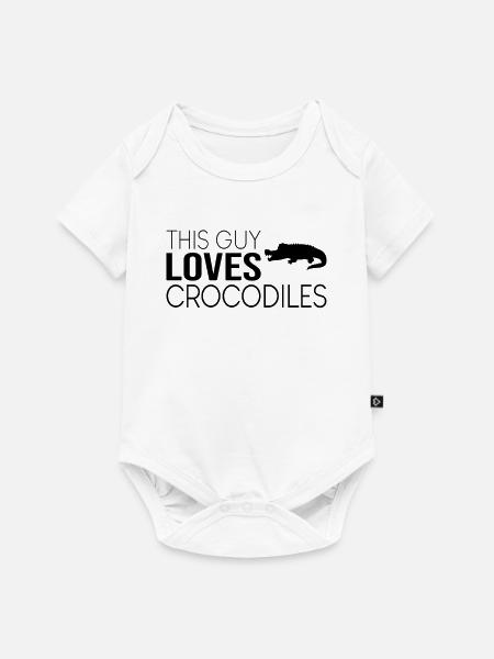 Typ Krokodil Spruch - Baby Premium Kurzarmbody - Weiß