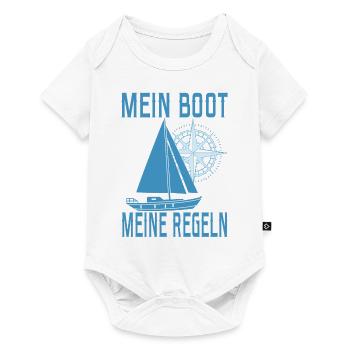 Segeln Segelboot Segler Käpten Segelschein Käpt'n - Baby Premium Kurzarmbody - Weiß - Vorne