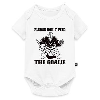 Ice Hockey Player Funny Ice Hockey Team Goalkeeper - Baby Premium short-sleeve bodysuit - white - Front