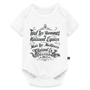 les meilleurs naissent en décembre / Décembre 1954 - Body à manches courtes Premium Bébé - blanc - Devant