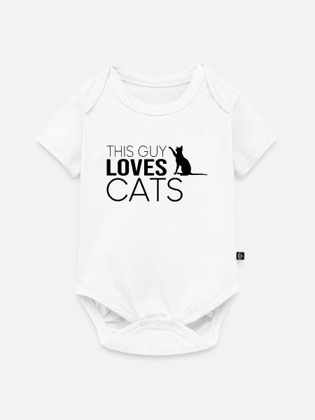 Typ Katze Spruch - Baby Premium Kurzarmbody - Weiß