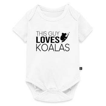 Typ Koala Spruch - Baby Premium Kurzarmbody - Weiß - Vorne
