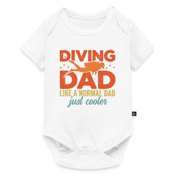 Diving Dad Scuba Diver Underwater Snorkeling Divin - Baby Premium Kurzarmbody - Weiß - Vorne