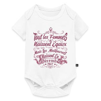 les meilleures naissent en décembre, Décembre 1987 - Body à manches courtes Premium Bébé - blanc - Devant
