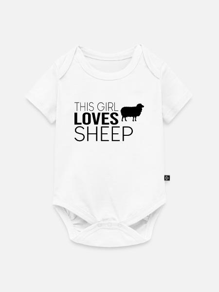 Mädchen Schaf Spruch - Baby Premium Kurzarmbody - Weiß