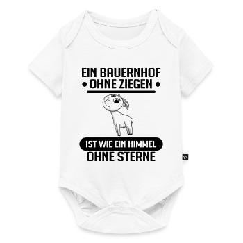 Ziege Ziegenbock Bock - Baby Premium Kurzarmbody - Weiß - Vorne