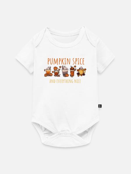 Kürbis Herbst - Baby Premium Kurzarmbody - Weiß
