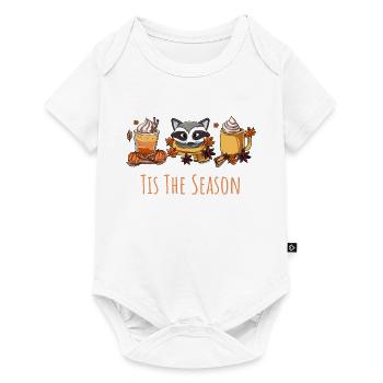 Latte Coffee Raccoon - Body à manches courtes Premium Bébé - blanc - Devant