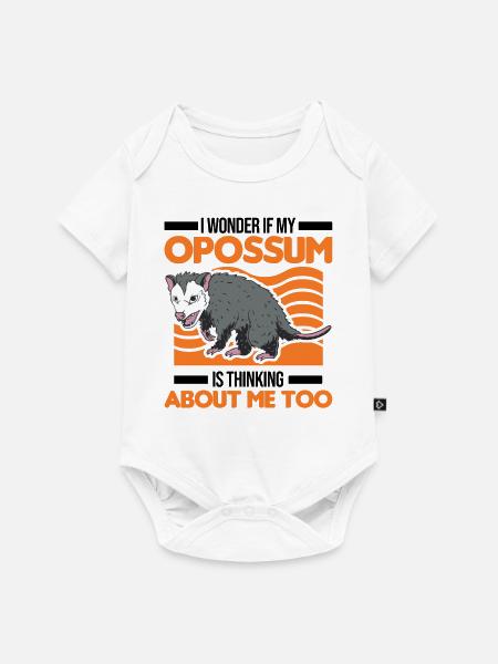 Opossum Possum Beutelratte - Baby Premium Kurzarmbody - Weiß