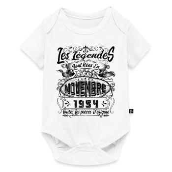 Les Légendes Sont Nées En Novembre 1954 Cadeau - Body à manches courtes Premium Bébé - blanc - Devant
