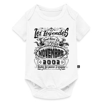 Les Légendes Sont Nées En Novembre 2002 Cadeau - Body à manches courtes Premium Bébé - blanc - Devant