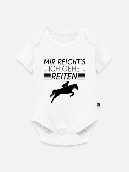 Reiten Spruch - Baby Premium Kurzarmbody - Weiß