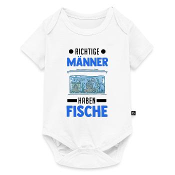 Richtige Männer haben Fische Aquarium Aquaristik - Baby Premium Kurzarmbody - Weiß - Vorne