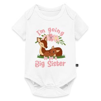 Promoted to Big Sister Deer Going To Be A Big Sis - Baby Premium short-sleeve bodysuit - white - Front