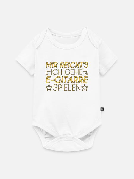 E Gitarre Spruch - Baby Premium Kurzarmbody - Weiß