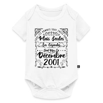 Légendes Sont Nées En Décembre 2001, Anniversaire - Body à manches courtes Premium Bébé - blanc - Devant