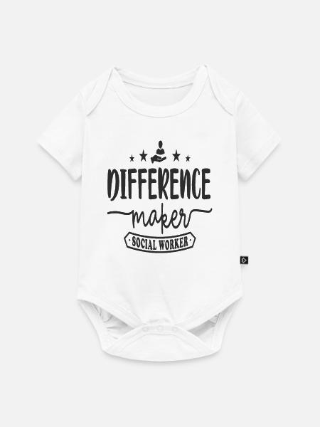 Difference Maker Sozialarbeiter - Baby Premium Kurzarmbody - Weiß