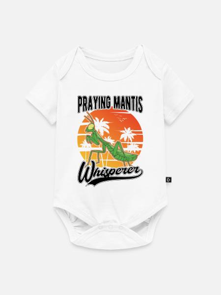 Gottesanbeterin Flüsterer Mantis Fangschrecke - Baby Premium Kurzarmbody - Weiß