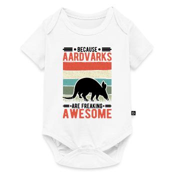 Parce que les Aardvarks sont des aardvarks impressionnants - Body à manches courtes Premium Bébé - blanc - Devant