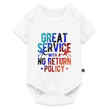 Tennisplatz Spruch Für Tennis - Baby Premium Kurzarmbody - Weiß - Vorne