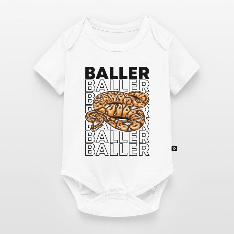 Ball Python 80's Style Baller Royal Python Snake Body à manches courtes Premium Bébé