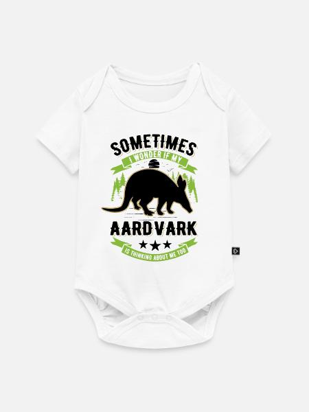 Erdferkel Geschenk Aardvark - Baby Premium Kurzarmbody - Weiß