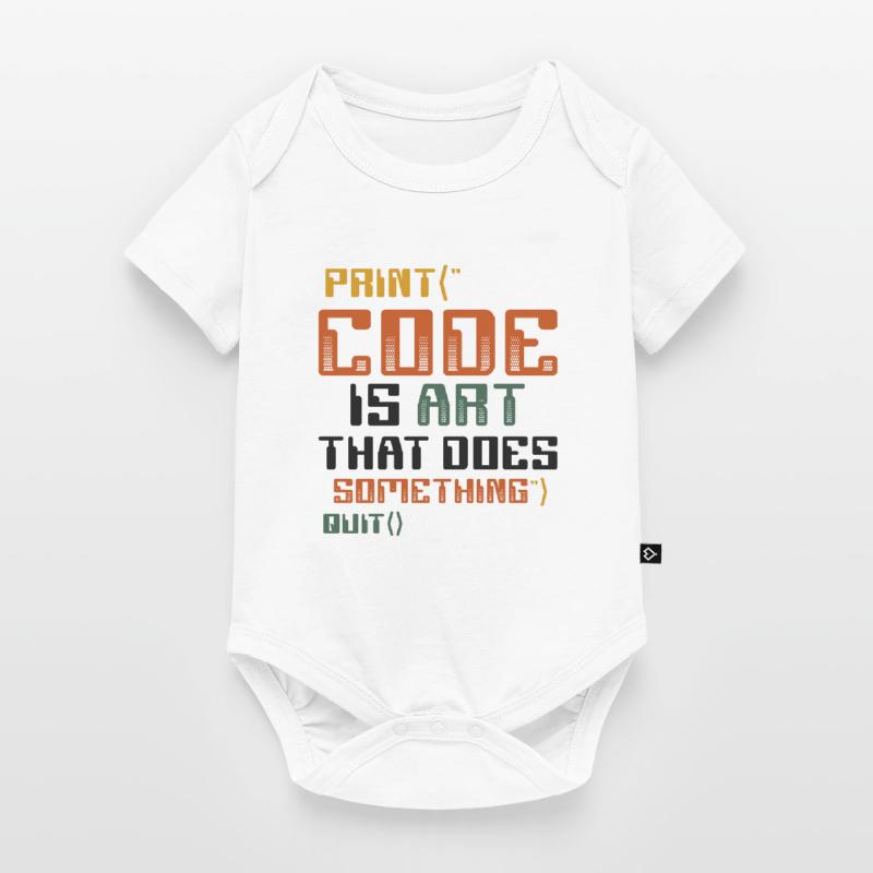 Code Ist Eine Kunst, Die Etwas Tut, Programmierung Baby Premium Kurzarmbody