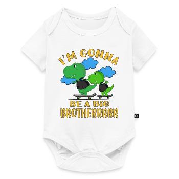I'm Gonna Be A Big Brother Dinosaurs Baby Reveal - Baby Premium Kurzarmbody - Weiß - Vorne