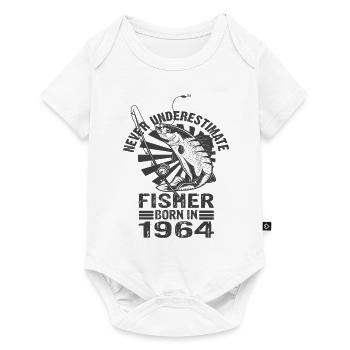 Never Underestimate Fisher Born In 1964 - Baby Premium short-sleeve bodysuit - white - Front