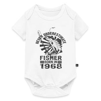 Never Underestimate Fisher Born In 1968 - Baby Premium short-sleeve bodysuit - white - Front