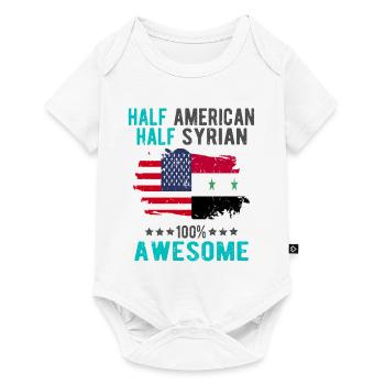 Moitié américain moitié syrien - Body à manches courtes Premium Bébé - blanc - Devant