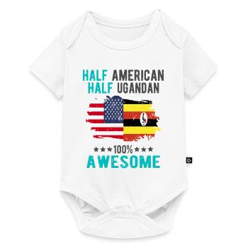 Half American Half Ugandan - Baby Premium short-sleeve bodysuit - white - Front