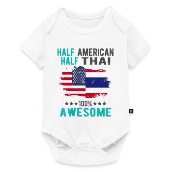 Half American Half Thai - Baby Premium short-sleeve bodysuit - white - Front