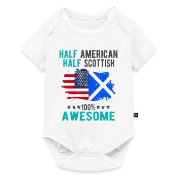 Half American Half Scottish - Baby Premium short-sleeve bodysuit - white - Front