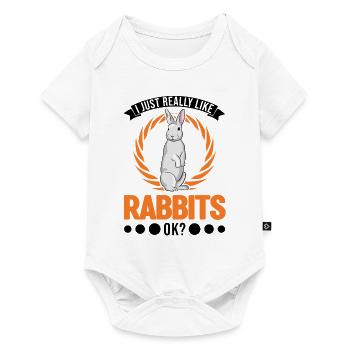 J’aime vraiment Rabbits Rabbit Rabbit - Body à manches courtes Premium Bébé - blanc - Devant