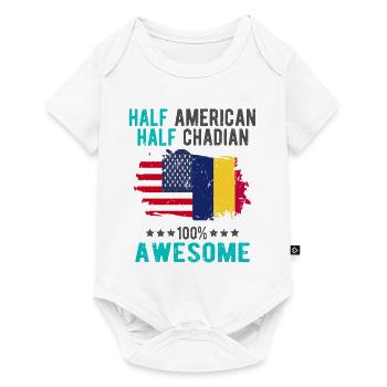 Half American, half Chader - Baby Premium short-sleeve bodysuit - white - Front