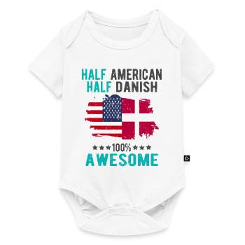 Half American, half Dane - Baby Premium short-sleeve bodysuit - white - Front
