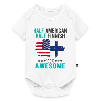 Half American Half Finnish - Baby Premium short-sleeve bodysuit - white - Front
