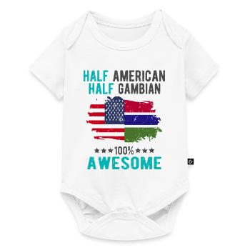 Half American Half Gambian - Baby Premium short-sleeve bodysuit - white - Front