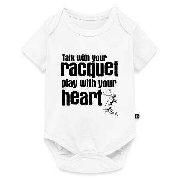 Badminton - Baby Premium Kurzarmbody - Weiß - Vorne