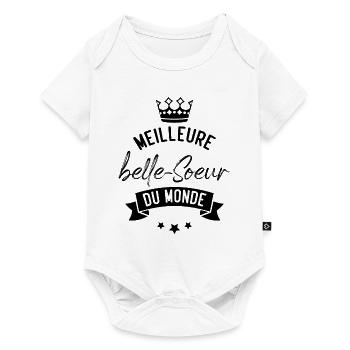 Meilleure belle soeur du monde - Body à manches courtes Premium Bébé - blanc - Devant