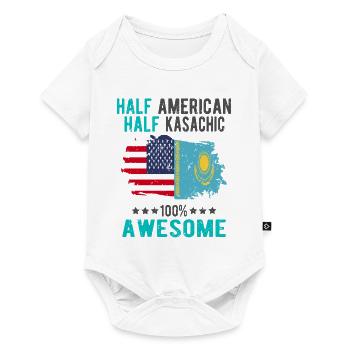 Half American Half Kazakh - Baby Premium short-sleeve bodysuit - white - Front