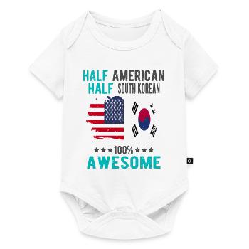 Half American Half South Korean - Baby Premium short-sleeve bodysuit - white - Front