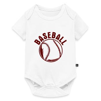Baseball - Baby Premium Kurzarmbody - Weiß - Vorne
